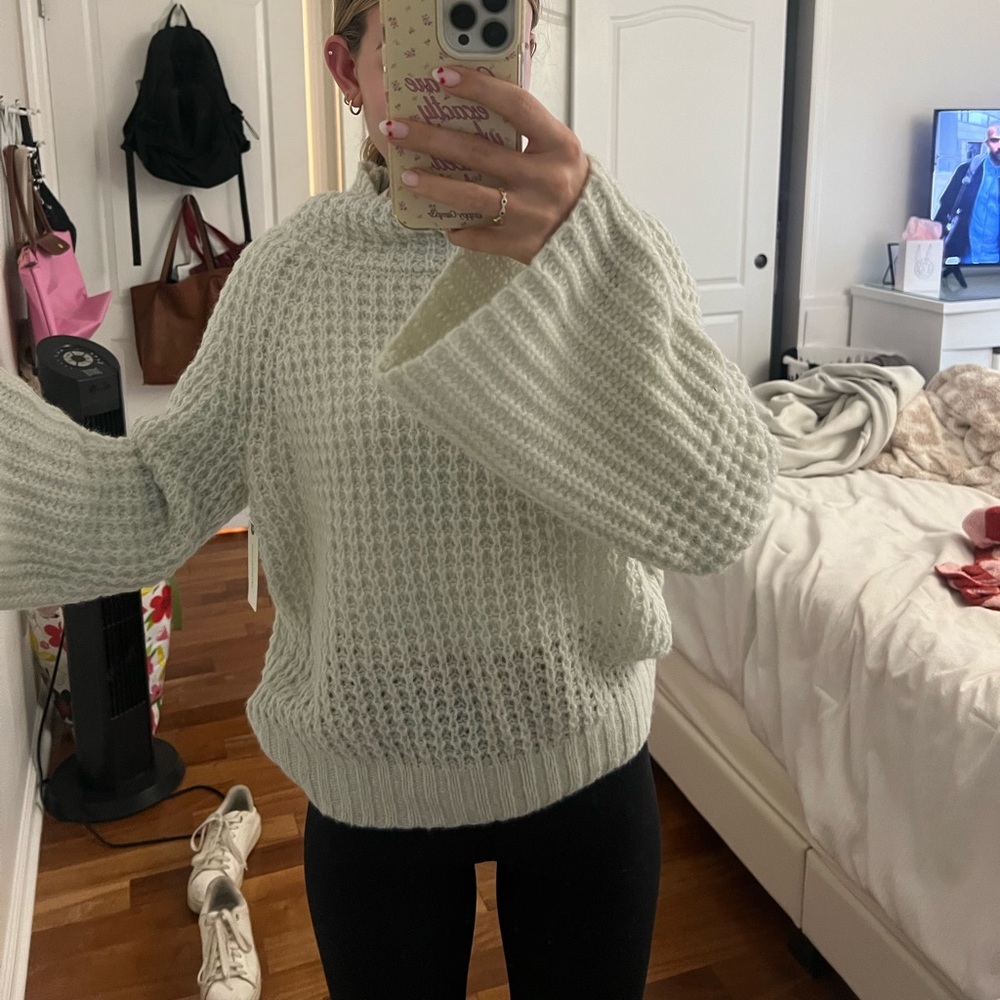 Anthropologie Light Green Sweater